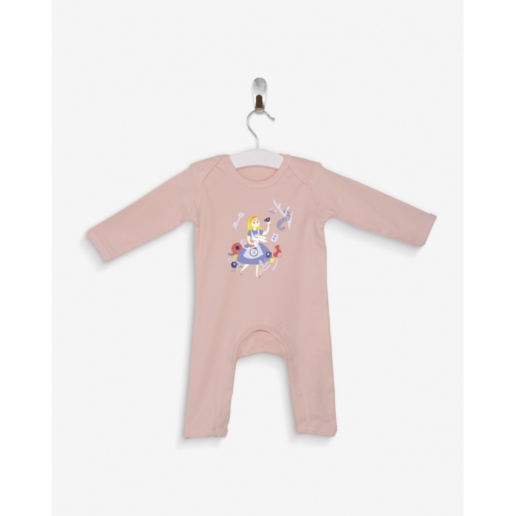 Pyjama rose poudré Alice aux pays des merveilles 100% coton BIO